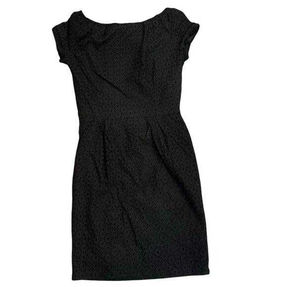 Serena Kay Black Eyelet‎ Cap Sleeve Mini Dress - Picture 1 of 6